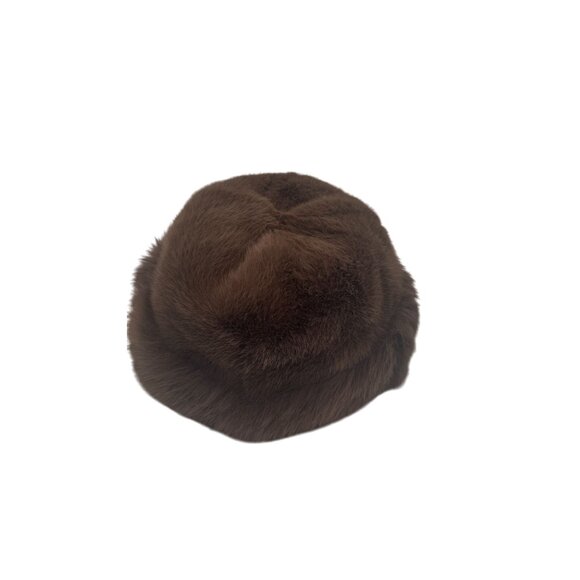 2/$30 Faux Fur Coffee OS Mongolian Hat Brimless Plush Fluffy Skiing Riding Warm - Picture 9 of 11